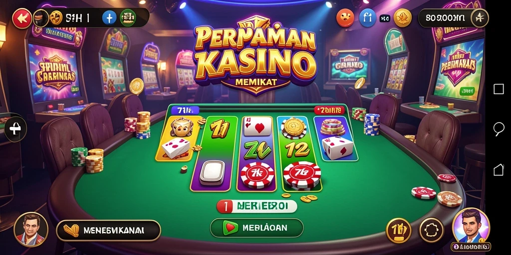Tampilan permainan kasino yang seru dan menegangkan.