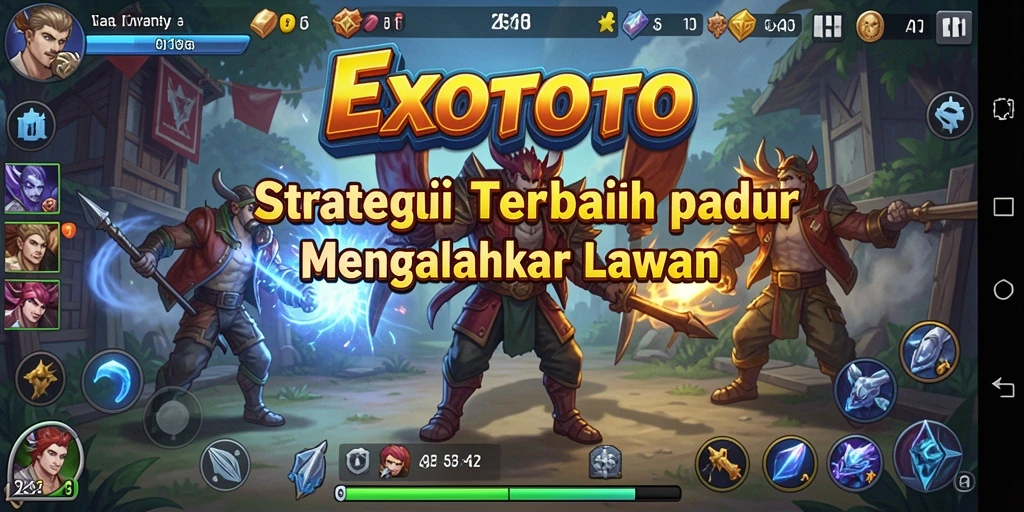 Tampilan gameplay strategis yang menegangkan di EXOTOTO.