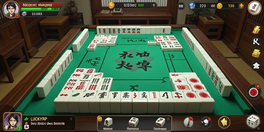 Tampilan gameplay menarik dari LUCKYRP yang penuh tantangan Mahjong.