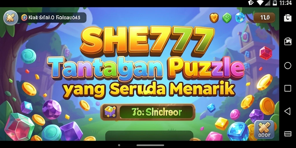 Tampilan gameplay menarik dari SHE777 dengan berbagai puzzle yang menantang.